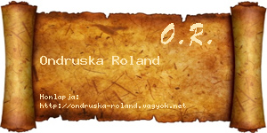 Ondruska Roland névjegykártya
