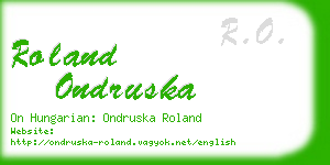 roland ondruska business card